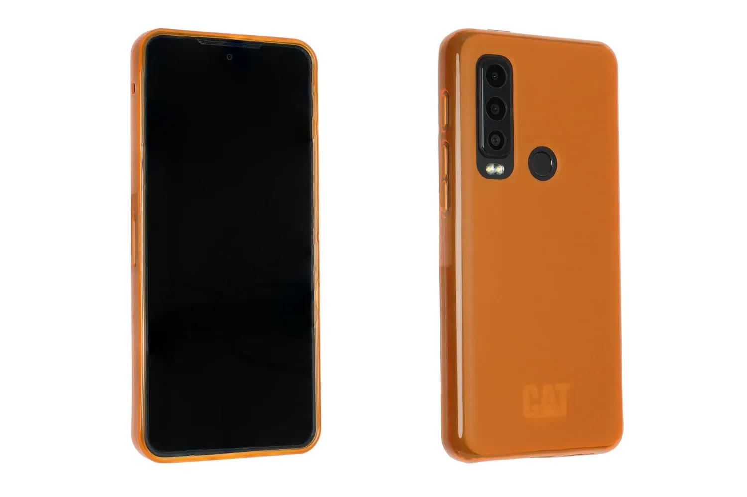 caseroxx Cat S75 cover TPU arancione antiurto