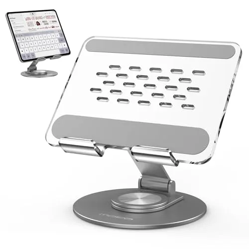 MoKo supporto tablet regolabile acrilico alluminio grigio 12,9"