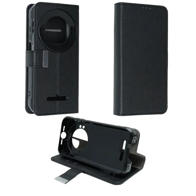 caseroxx Bookstyle custodia portafoglio per Ulefone RugKing nera