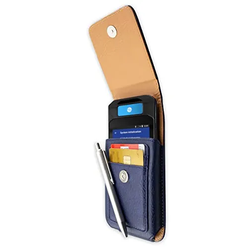 caseroxx Dexcom DBLG1 custodia pelle blu cintura carte