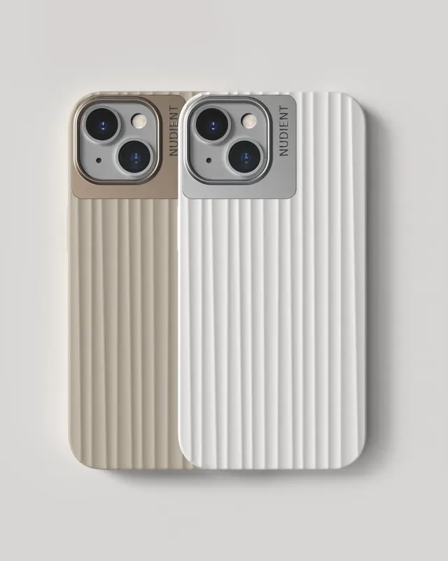 Nudient Bold Case iPhone 14 cover bundle beige chalk