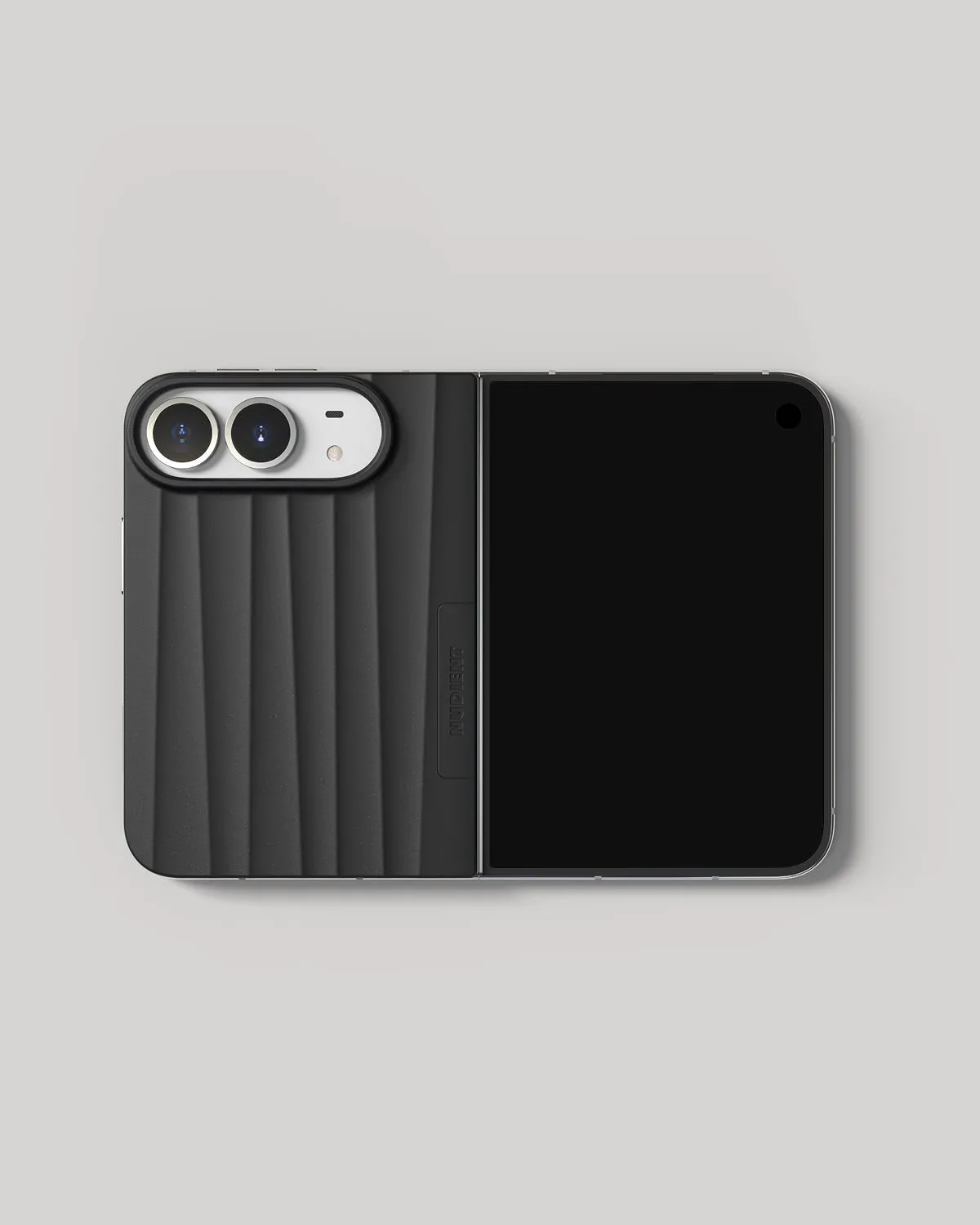 Nudient Slice Case cover iPhone Duo Ink Black MagSafe ultrasottile