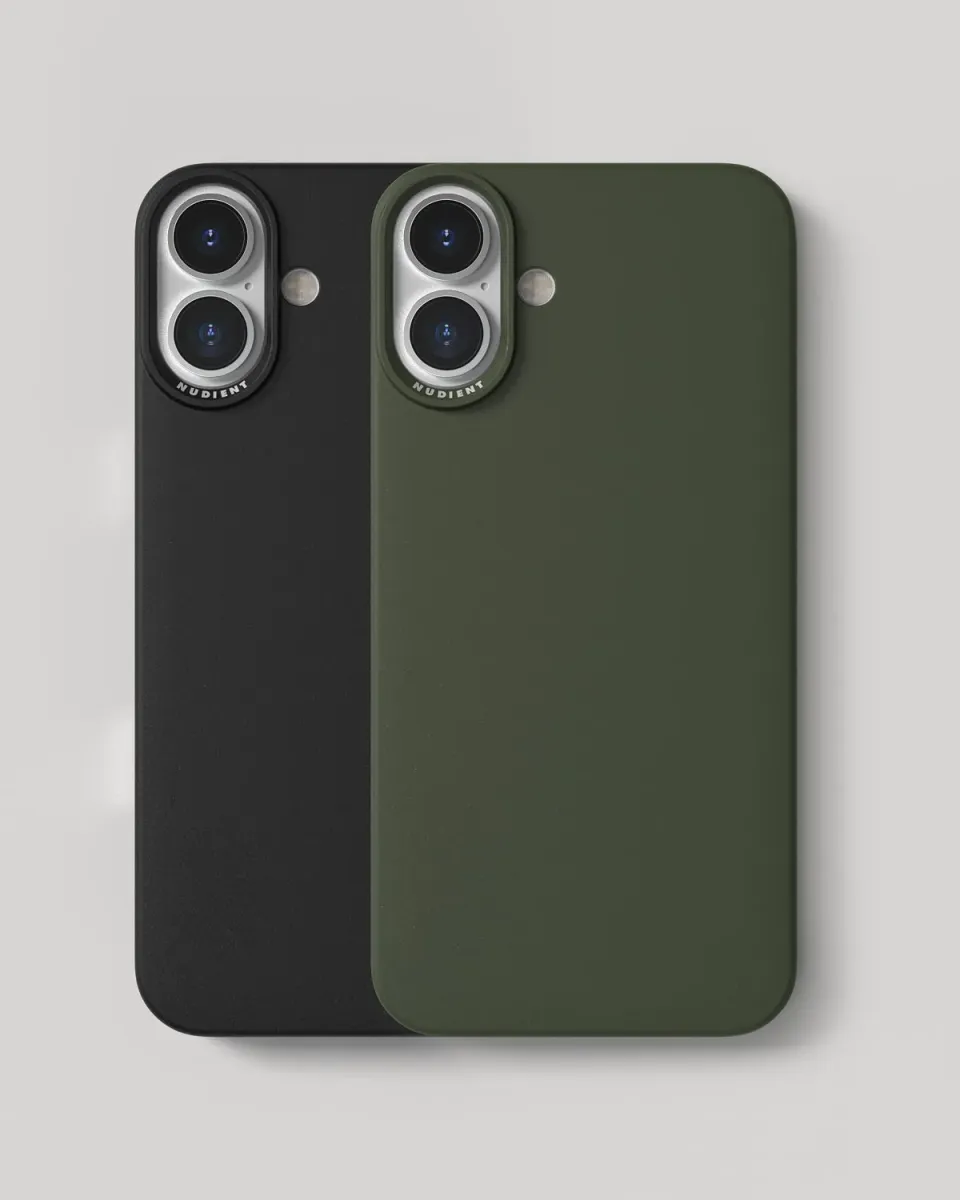 Nudient Thin Case custodia iPhone 16 Plus bundle 2 pezzi