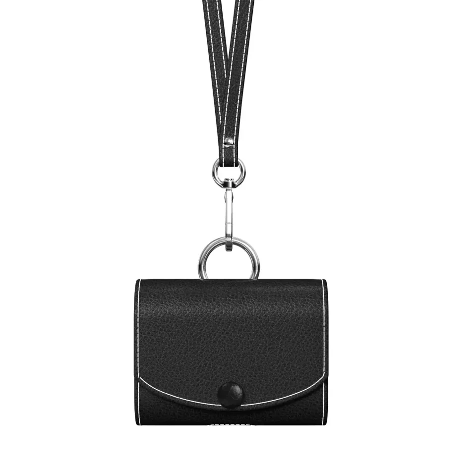 MoKo AirPods 3 custodia pelle PU nero moschettone