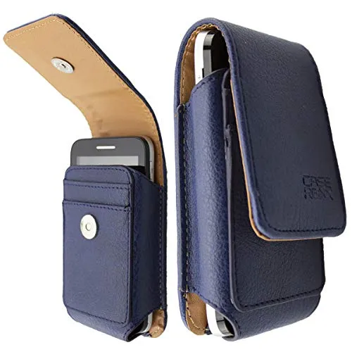 caseroxx Alcatel 2008G custodia cintura pelle azzurro