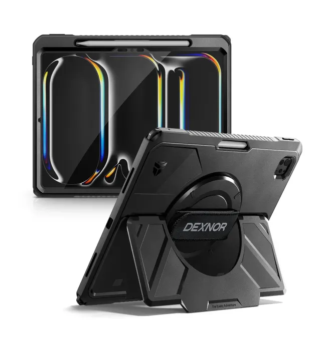 Dexnor Custodia iPad Pro 13 M5 2025 Rugged Nera Antishock