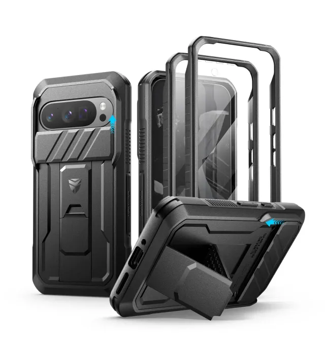 Dexnor cover Pixel 9 Pro nera con cavalletto antishock