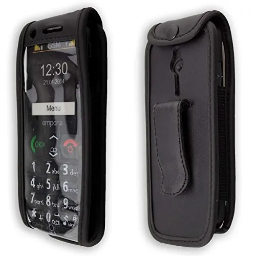 caseroxx custodia con clip Emporia Eco C160 nero vera pelle
