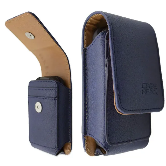 caseroxx Outdoor Panasonic KX-TU339 borsello azzurro pelle