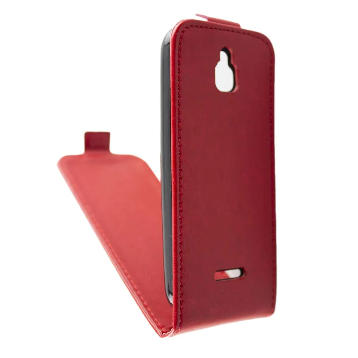 caseroxx Nokia 6300 4G flip cover rossa finta pelle