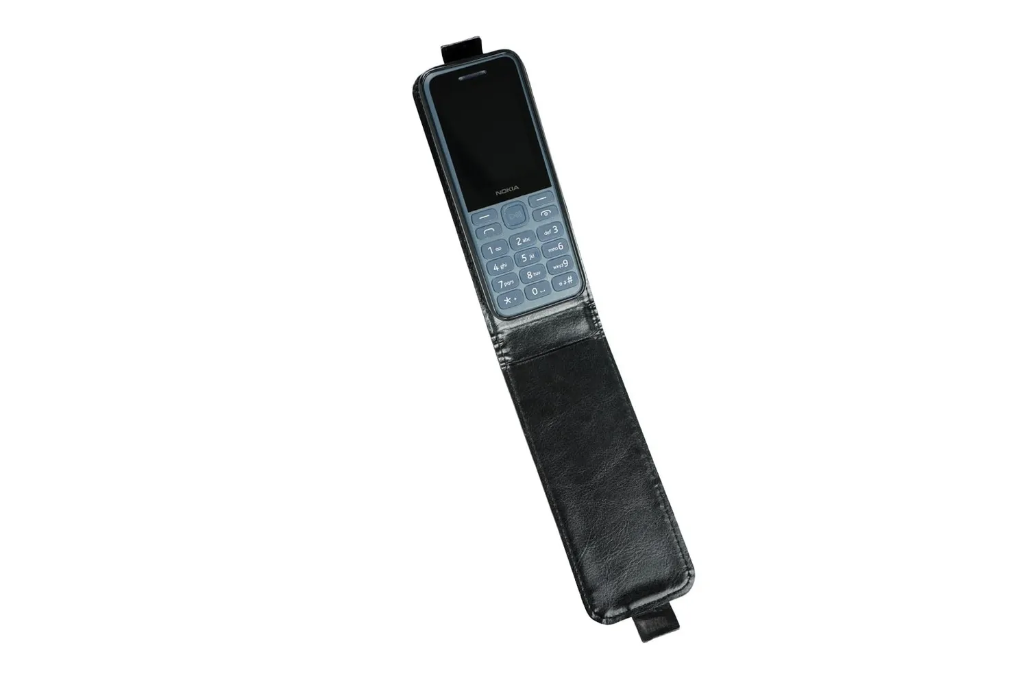 caseroxx per Nokia 130 2023 flip cover nera magnetica