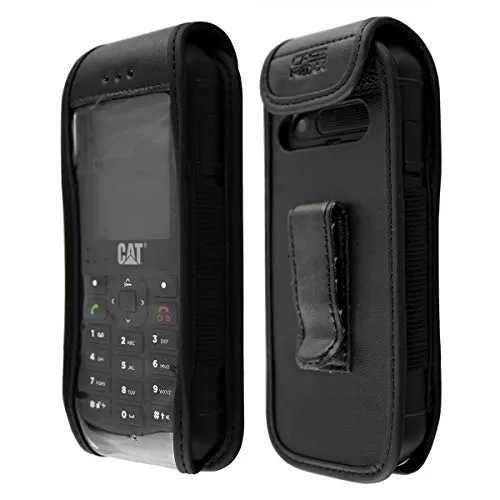 caseroxx Cat B26 borsello pelle clip cintura nero finestra