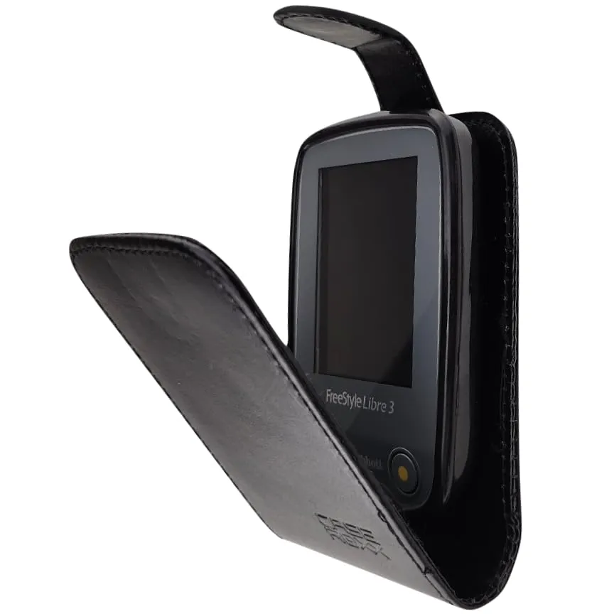 caseroxx Flip Cover Freestyle Libre 1/2/3 custodia nero