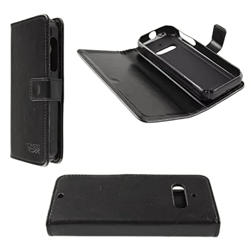 caseroxx Bookstyle Cat B40 custodia a libro nera portacarte