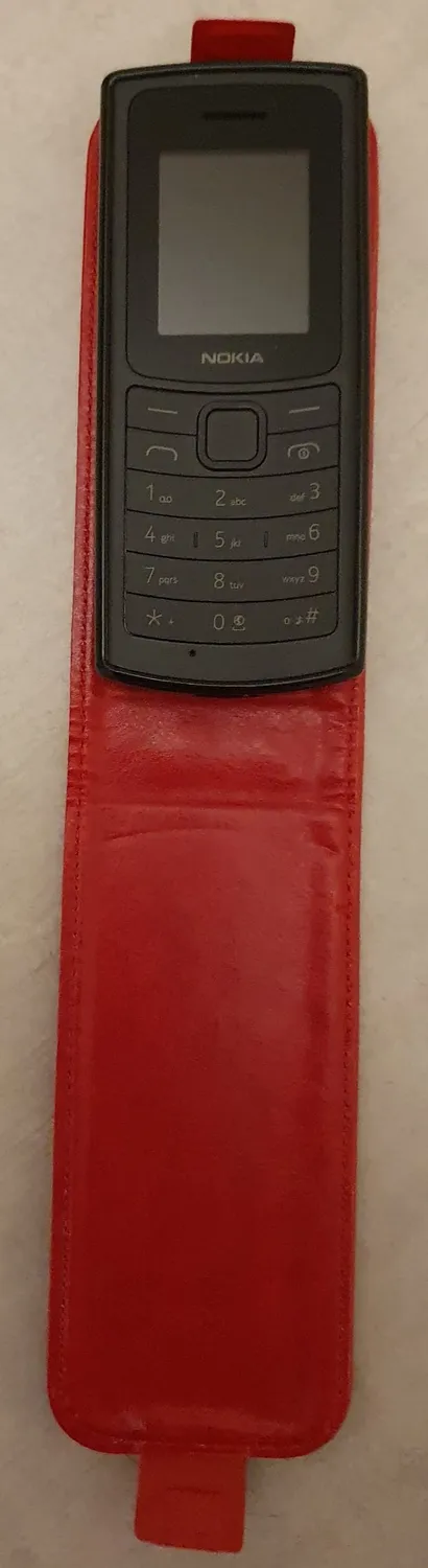 caseroxx Flip Cover Nokia 105 110 Custodia Rossa 4G