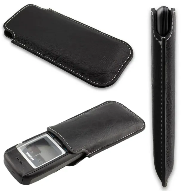 caseroxx Business-Line Nokia 1100/1600 custodia nera ecopelle