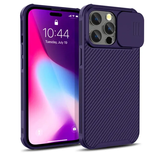 CloudValley Custodia iPhone 14 Pro Viola Antiurto con Coprilente