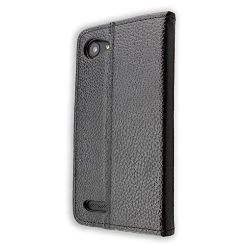 caseroxx Bookstyle Archos 40 Neon custodia portafoglio nera magnetica