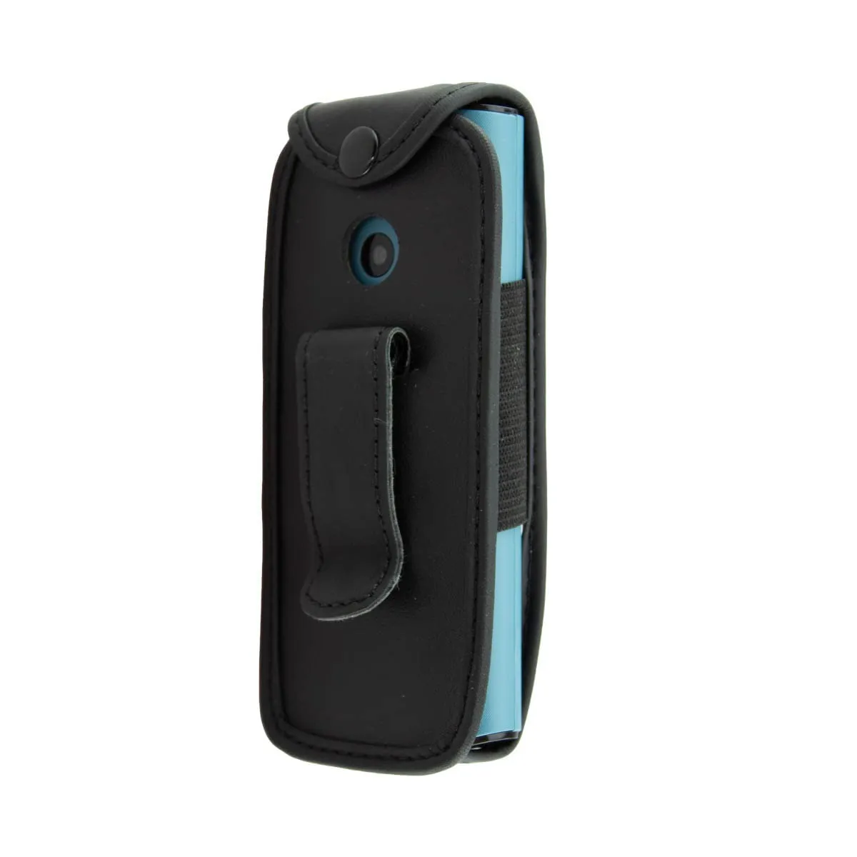 caseroxx Borsa Pelle Nokia 105 110 4G Nera con Clip