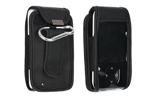 caseroxx Dexcom G7 custodia pelle clip cintura nero con finestra