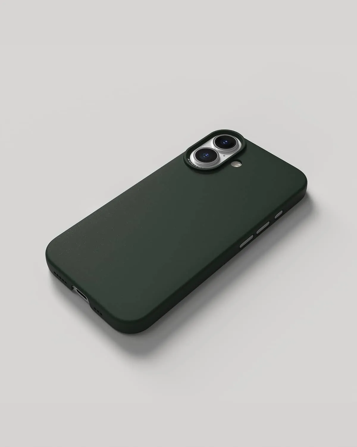 Nudient Thin Case iPhone 16 cover Moss Green sottile