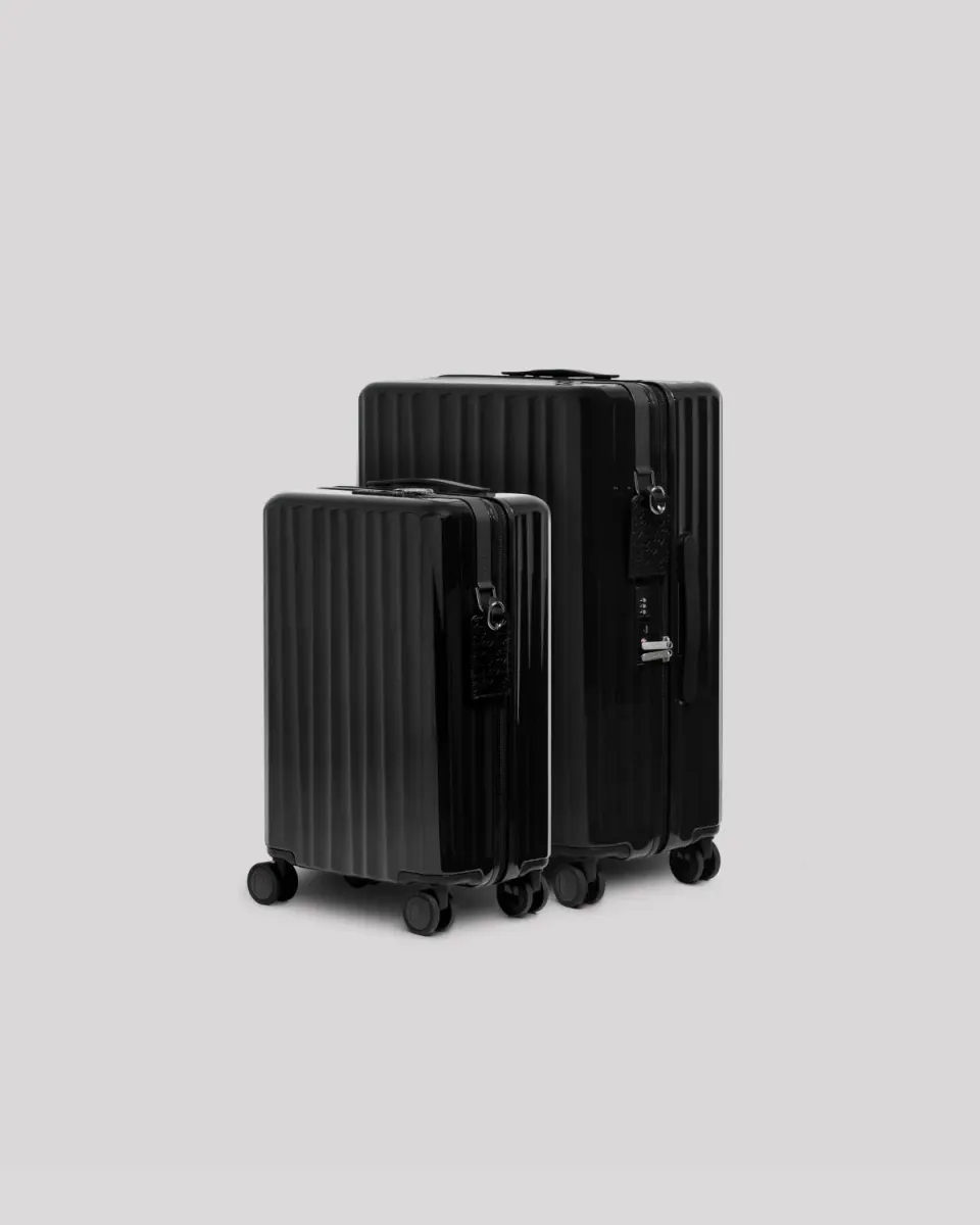 Nudient Bold Cabin Bag V2 + Check-In M set valigie nero
