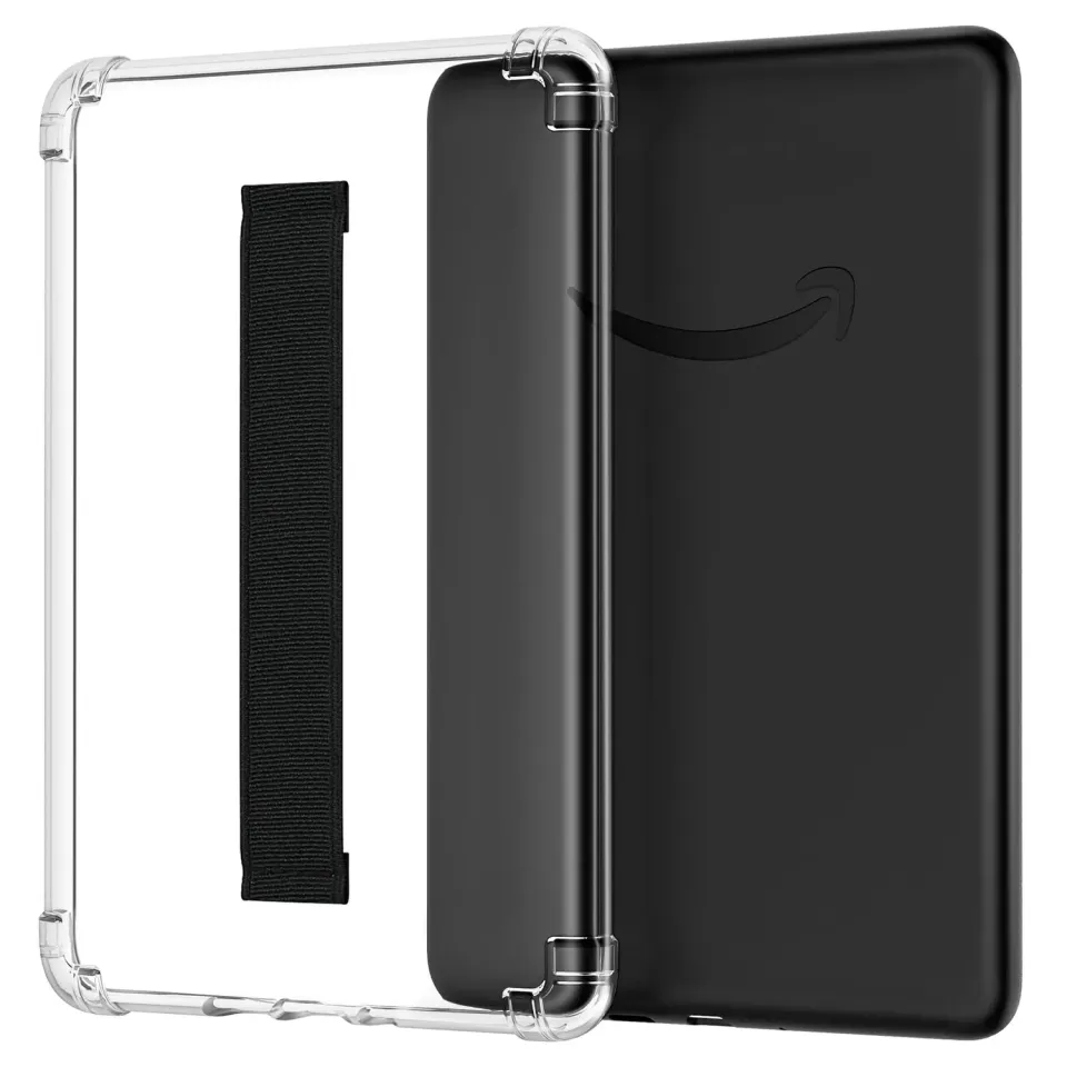 MoKo Cover Kindle Paperwhite 12ª gen 7" nero trasparente TPU