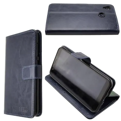 caseroxx Bookstyle Gigaset GS185 custodia azzurra portafoglio