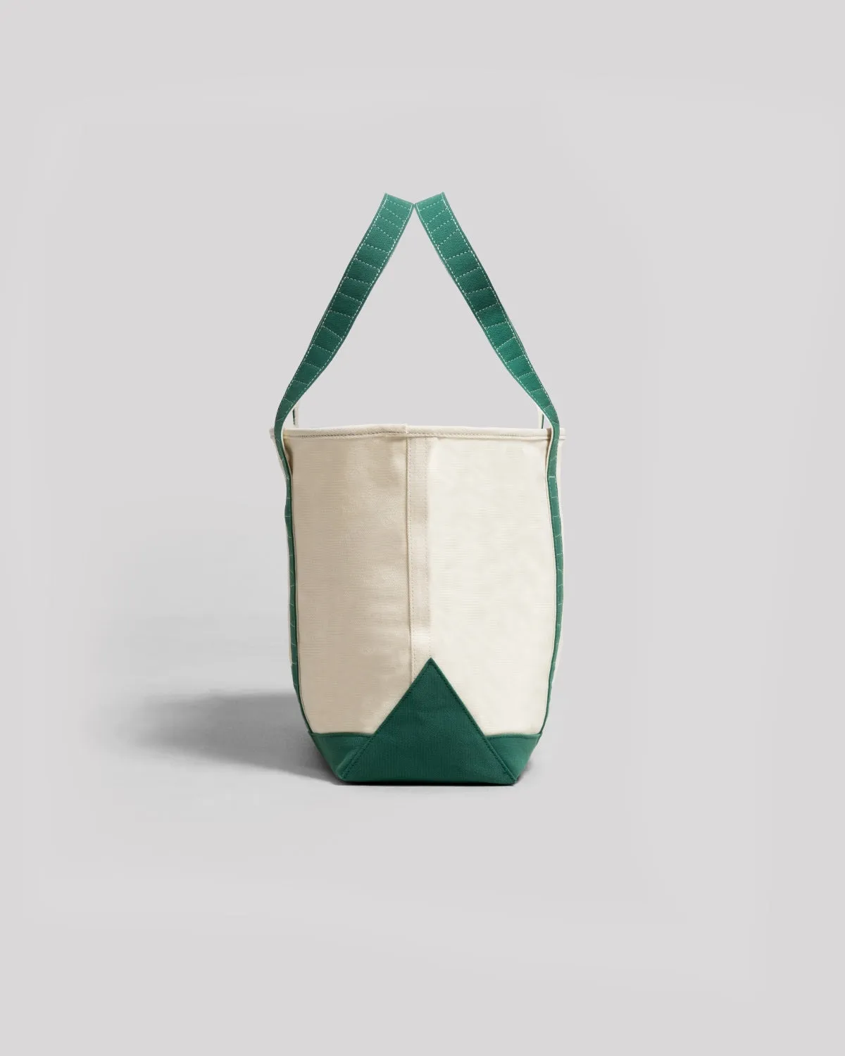 Nudient Canvas Tote shopper Cream Green tela