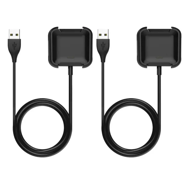 MoKo Caricatore Fitbit Versa 2 nero 2 pezzi USB