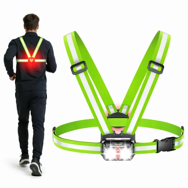 EOIWUY luce running 800LM pettorale con posteriore