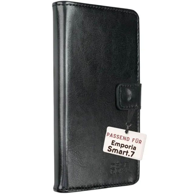 caseroxx Bookstyle Custodia Emporia SMART.ME7/7lite/7mini Nera