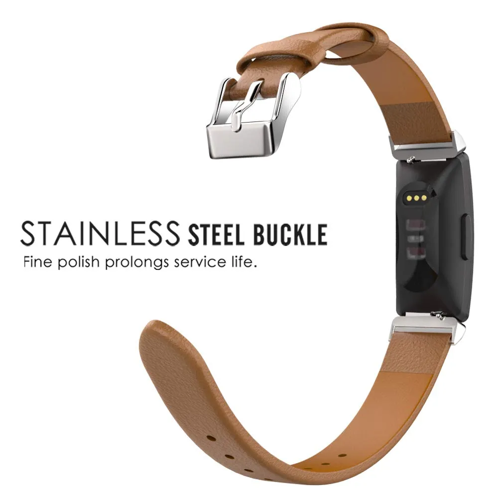 MoKo cinturino pelle per Fitbit Inspire marrone classico