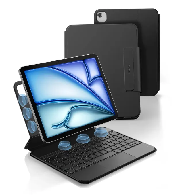 Dexnor Cover Tastiera iPad Pro 11 2 Gen Nera Italiana Retroill