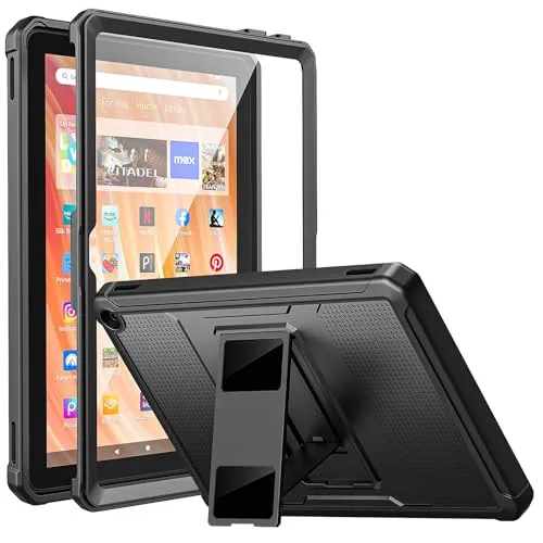 MoKo Fire HD 10 2023 custodia tablet robusta nera