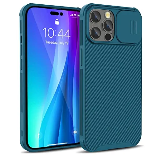 CloudValley Custodia iPhone 14 Pro Max Blu Antiurto con Coprilente