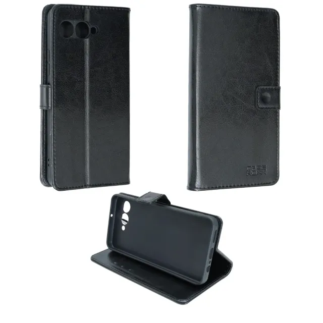 caseroxx Bookstyle custodia libro T-Phone 3 nera magnetica