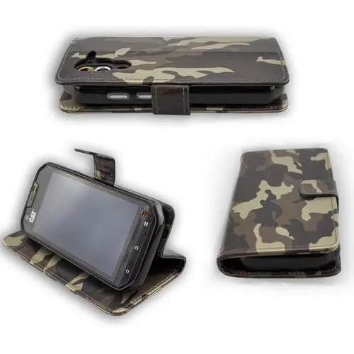 caseroxx Bookstyle custodia portafoglio Cat S60 mimetica