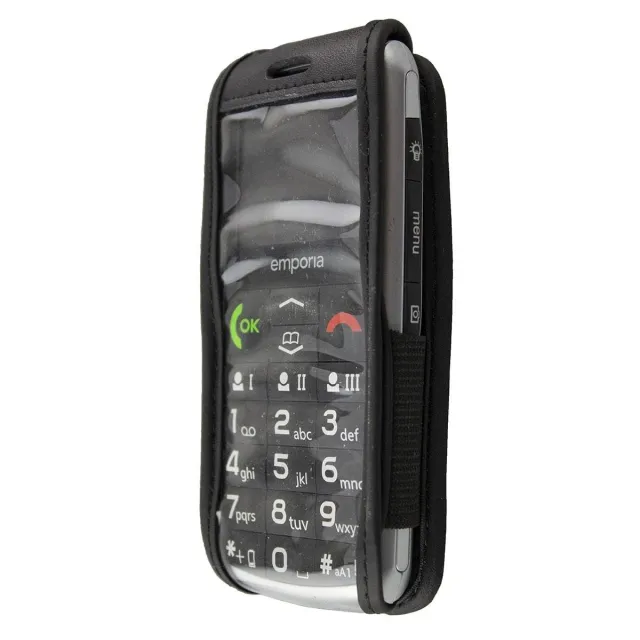 caseroxx Custodia cintura pelle Emporia Classic nera vera pelle