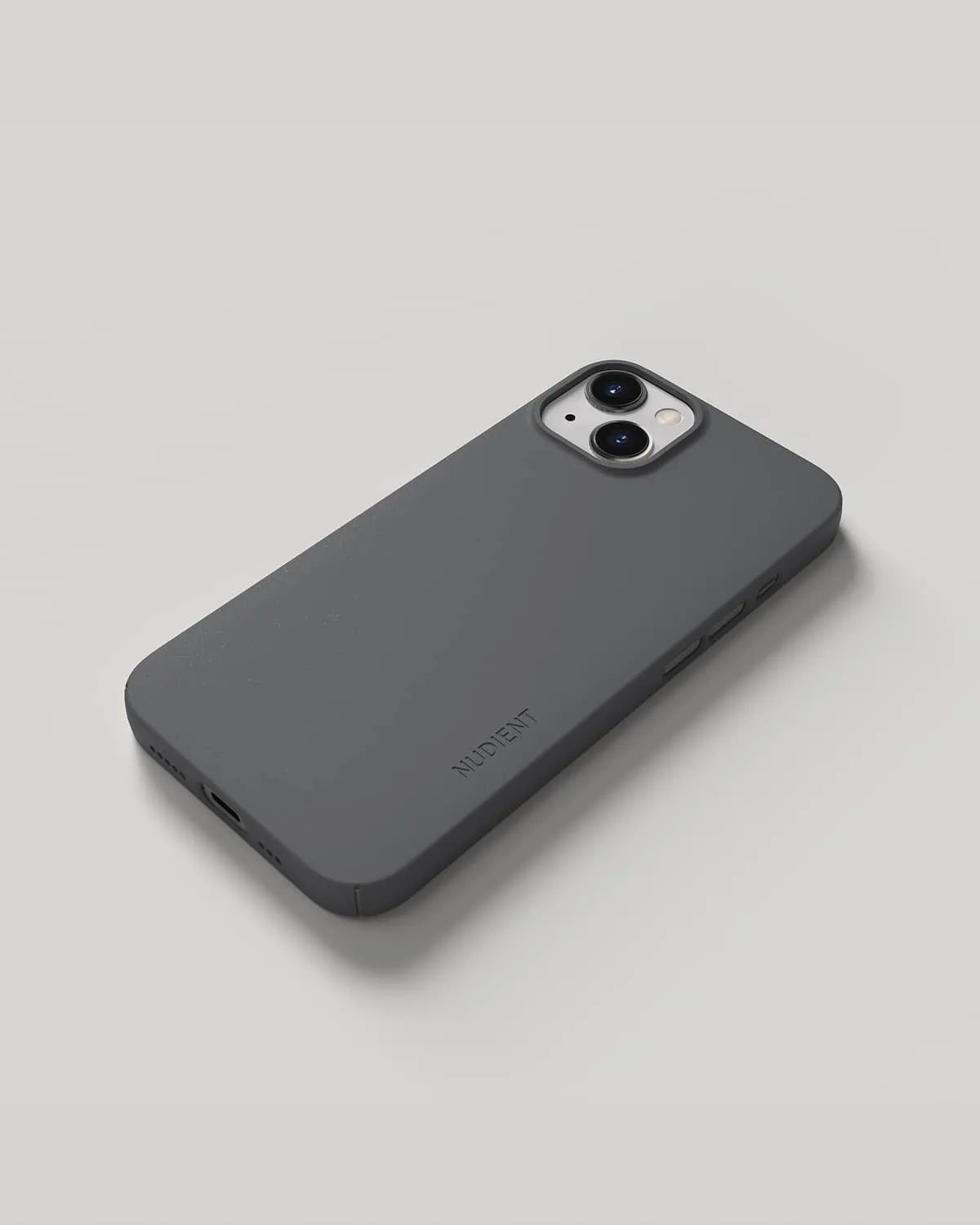 Nudient Thin Case cover iPhone 13 grigia con MagSafe