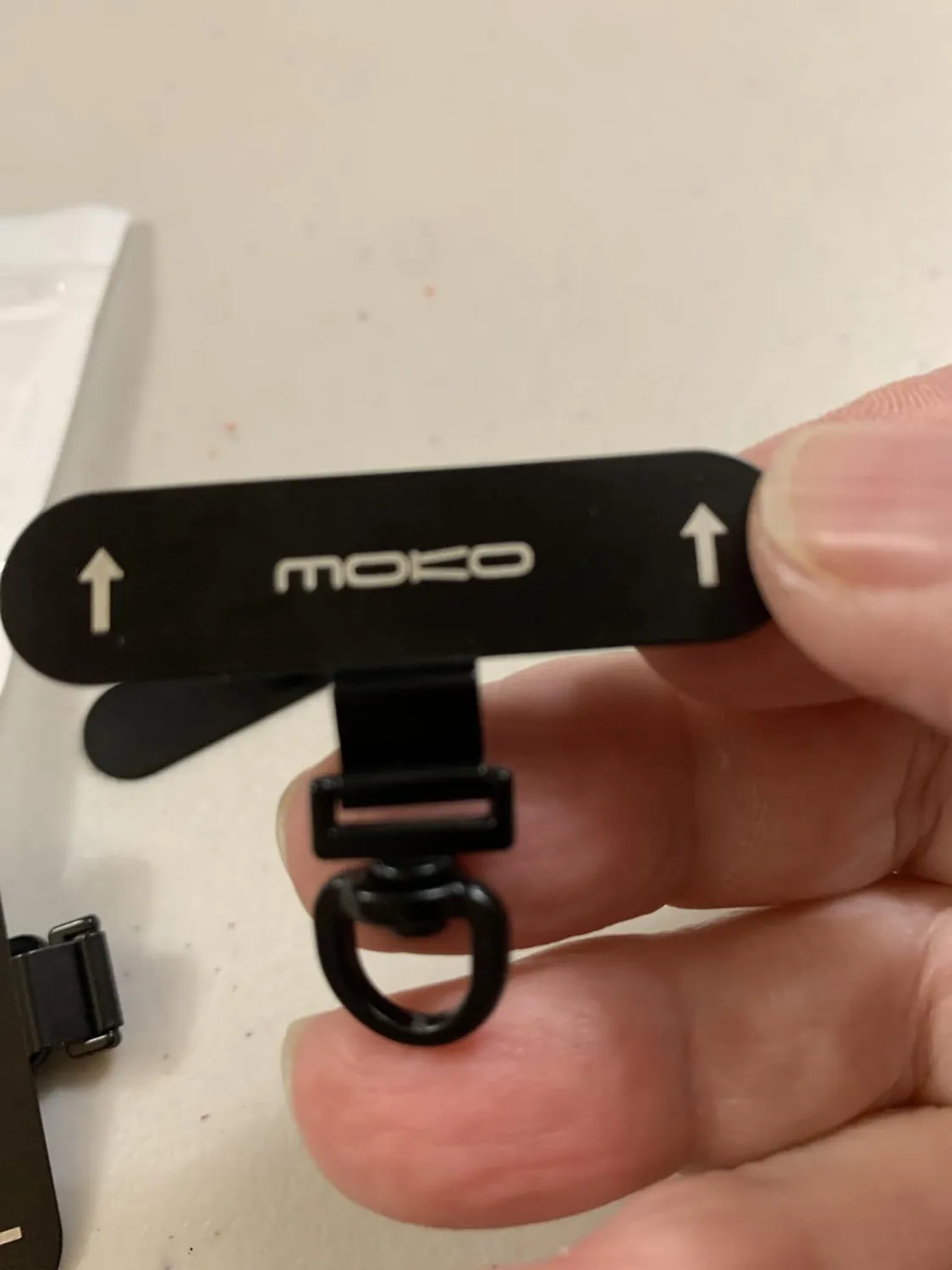 MoKo Tether Tab 360° Gancio Laccetto Telefono argento 6 pezzi inox