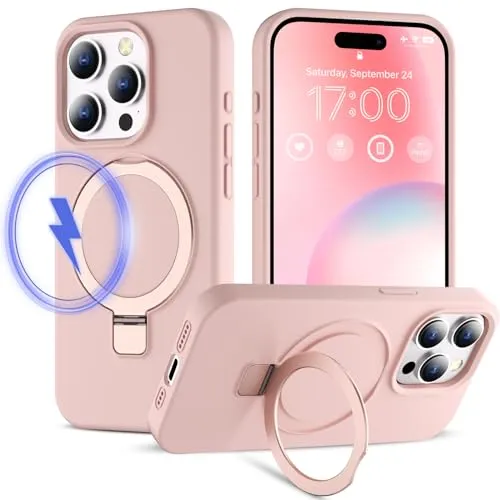 CloudValley iPhone 15 Pro Max cover MagSafe rosa stand