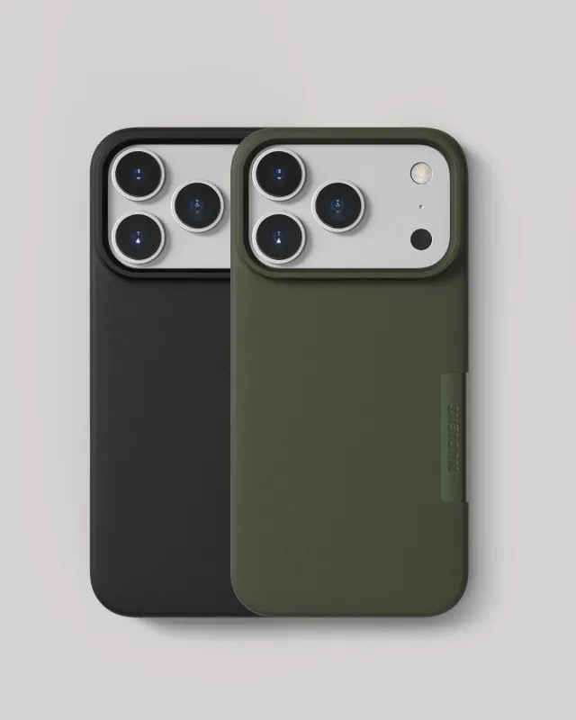 Nudient Thin Case iPhone 17 Pro Cover Sottile 2 Pezzi Nera Verde