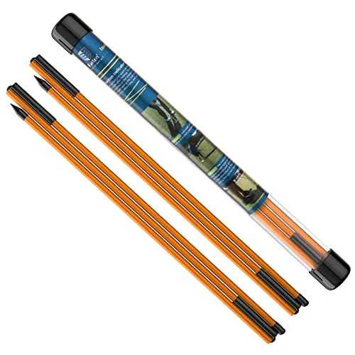 MoKo bastoni allineamento golf pieghevoli arancione 2 pezzi