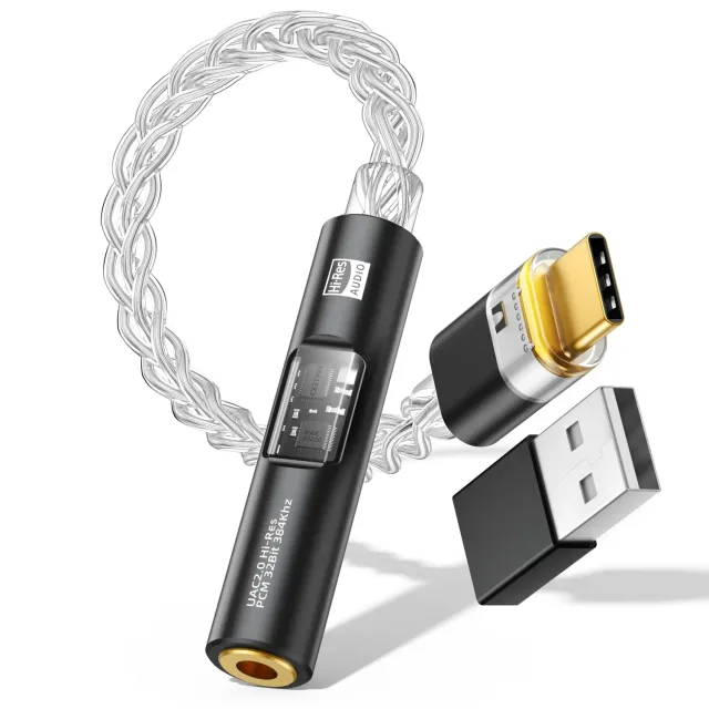MoKo Adattatore USB-C Jack 3.5mm DAC Hi-Res Nero con USB