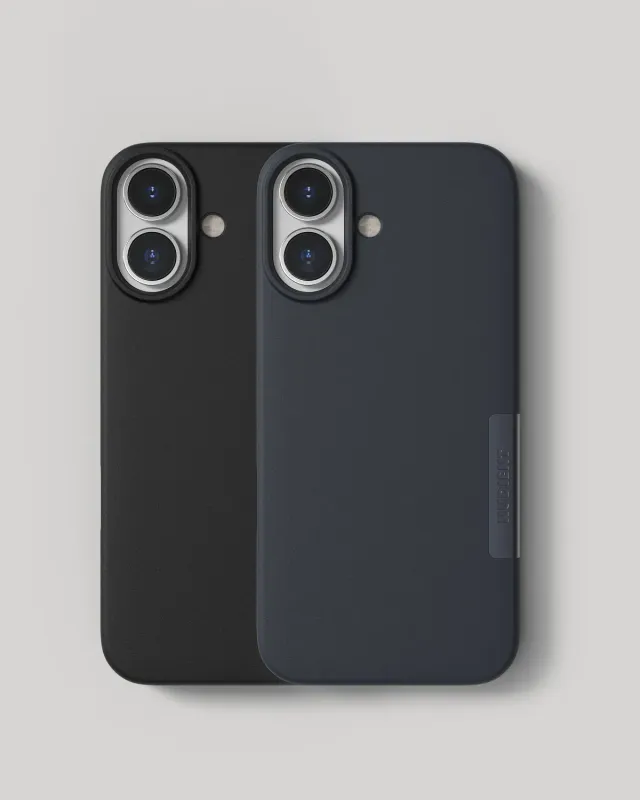 Nudient Thin Case iPhone 17 cover 2 pezzi Ink Black Blue