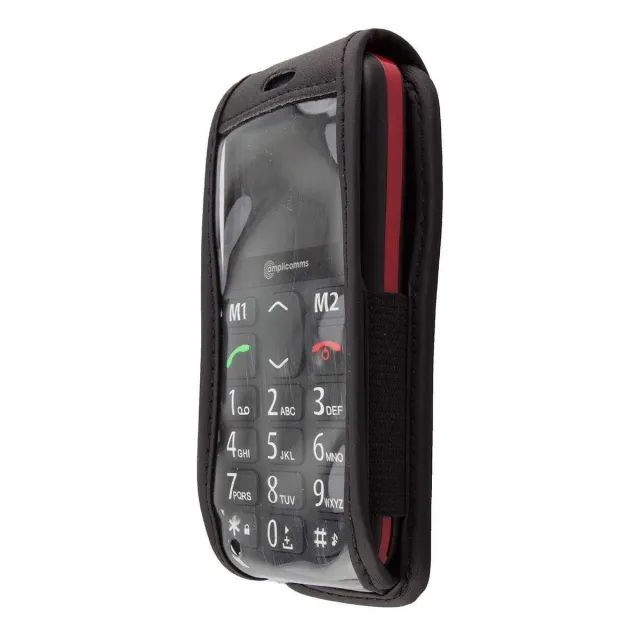 caseroxx Amplicomms PowerTel M6350 tasca pelle nera
