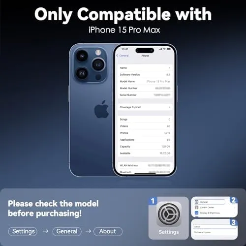 CloudValley iPhone 15 Pro Max cover magnetica MagSafe nera
