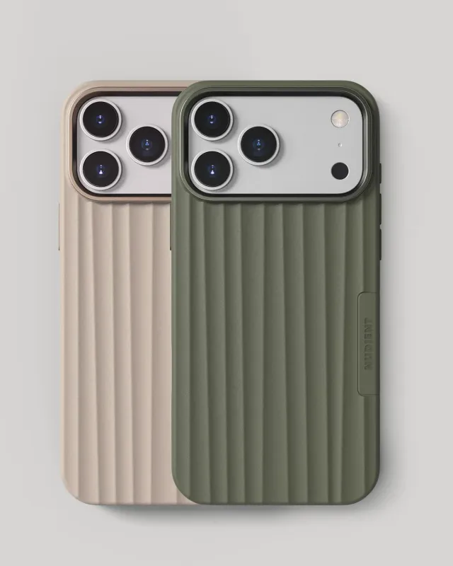 Nudient Bold Case custodia iPhone 17 Pro Max set 2 beige verde antiurto