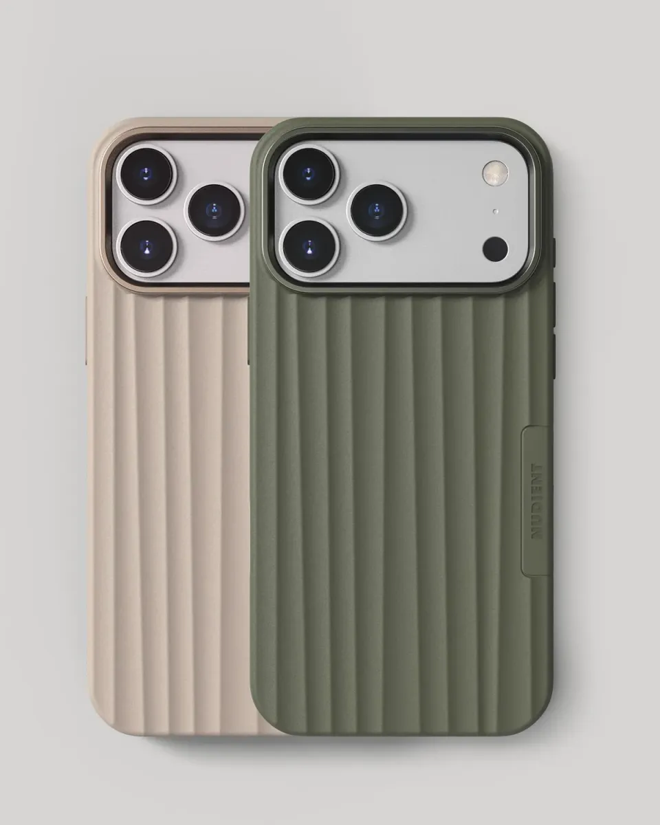 Nudient Bold Case custodia iPhone 17 Pro Max set 2 beige verde antiurto